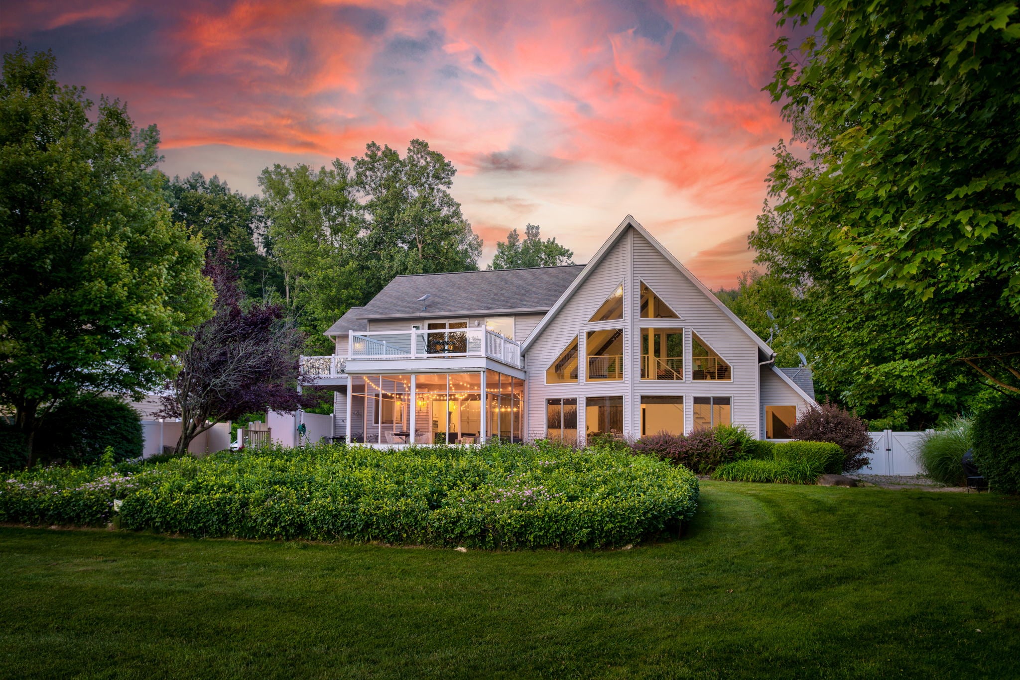 A Home Base property at dusk in the Midwest