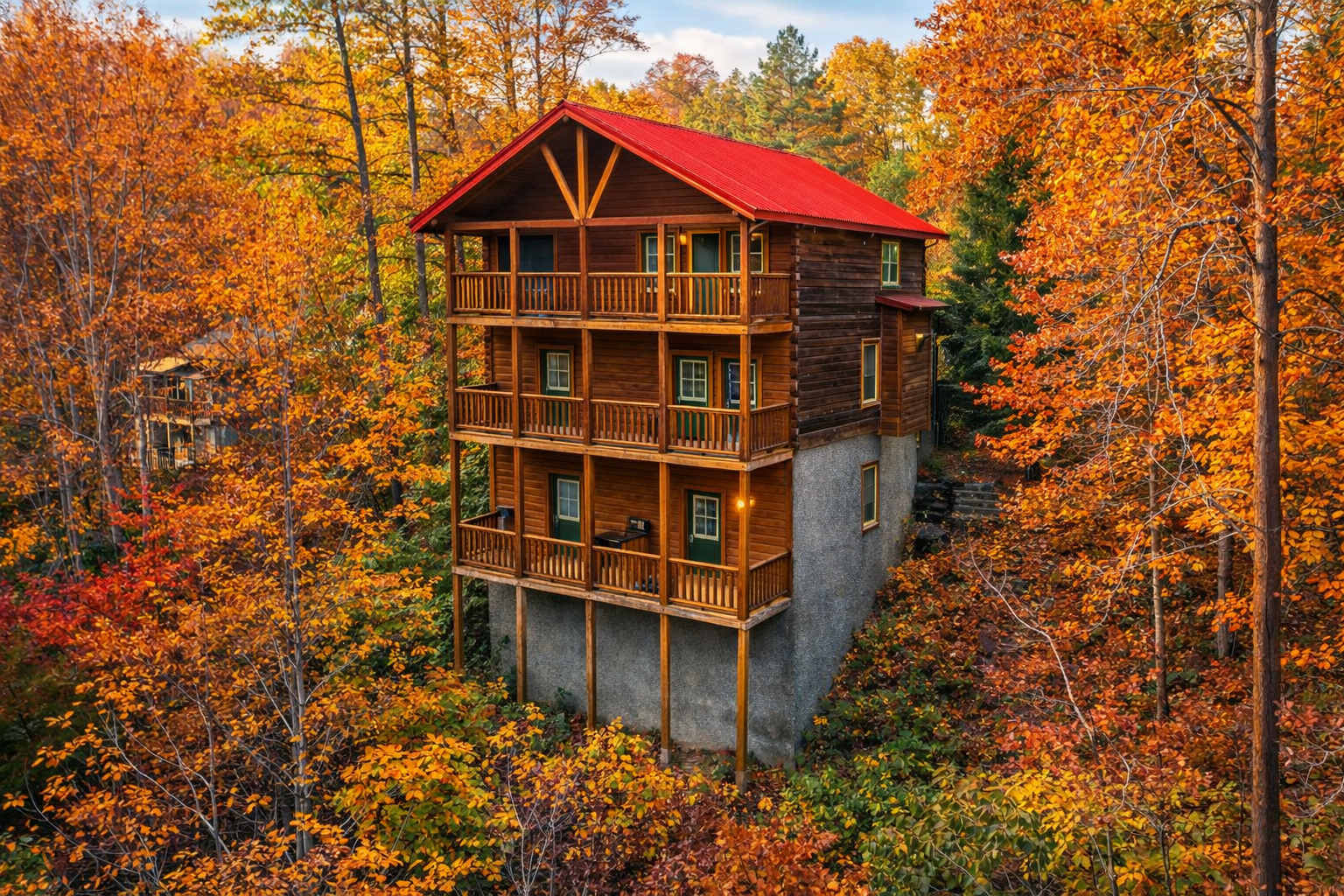 Timberline, a game-loft cabin with theater and views in Pigeon Forge, Tennessee